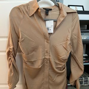 Forever 21 tan blouse, size XS.